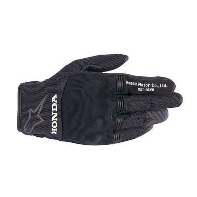 Alpinestars Honda Copper Gloves Black - Back of Hand View