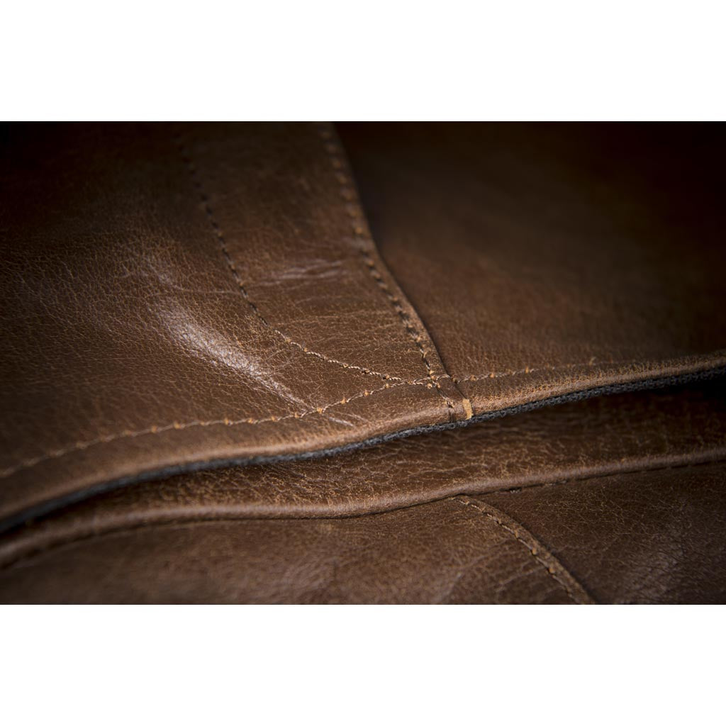 Highway 21 Primer Jacket Brown - Close-Up of Side Stitching Details