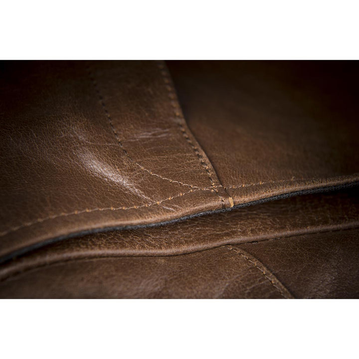 Highway 21 Primer Jacket Brown - Close-Up of Side Stitching Details