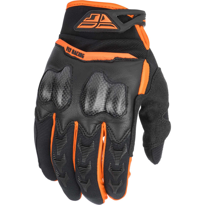 Fly Racing Patrol XC Gloves Orange/Black - Back of Hand View