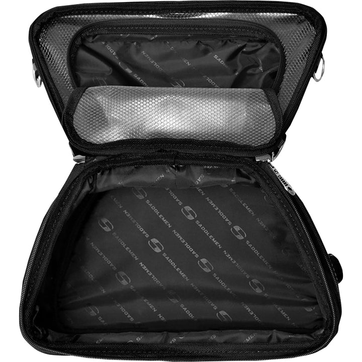 SADDLEMEN Rear Rack Luggage Bag - Top View with Open Lid