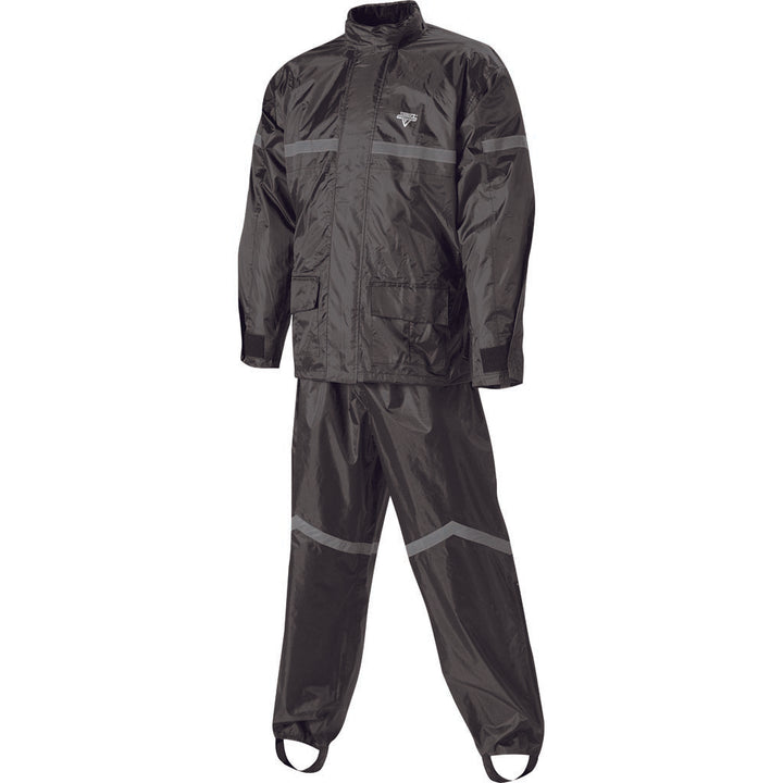 Nelson-Rigg Usa SR-6000 Stormrider Rain Suit Black - Front View of Full Suit