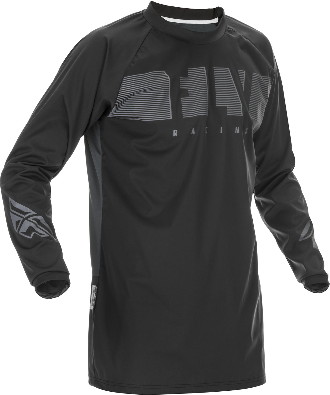Fly Racing Windproof Jersey Black/Grey - Front View