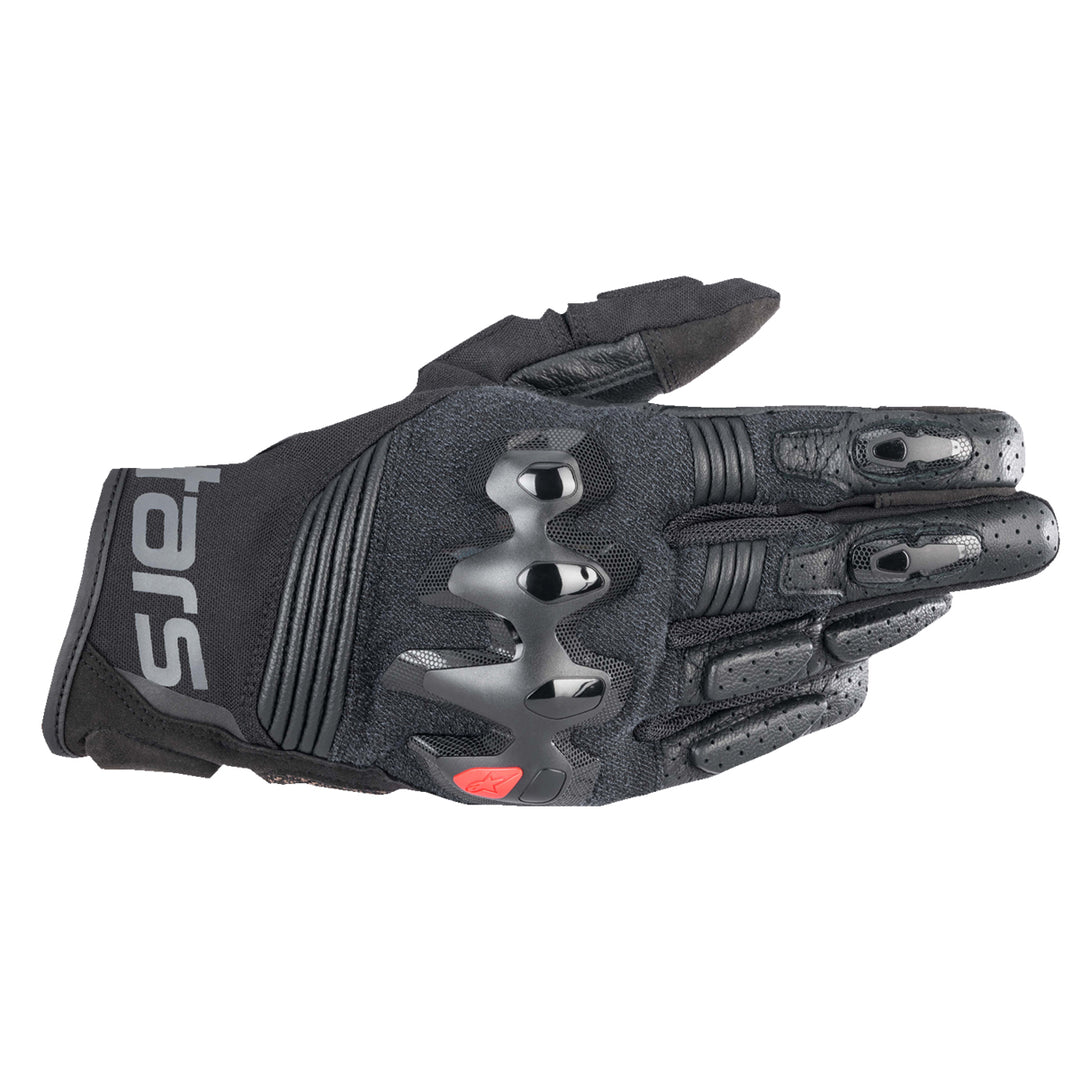 Alpinestars Halo Leather Gloves Black - Back of Hand View