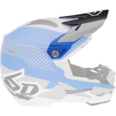 6D Helmets ATR-2 Helmet Visor Fusion/Blue - Side View