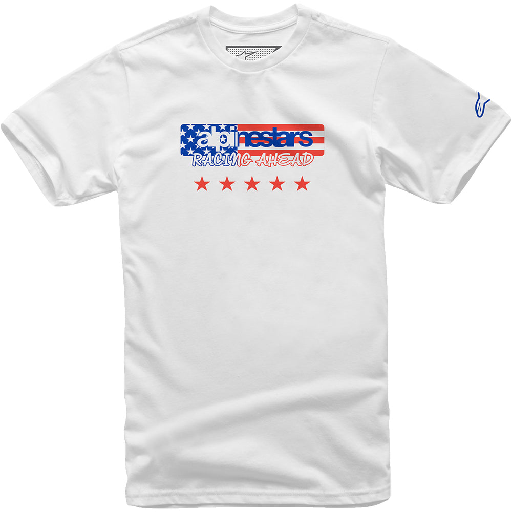 Alpinestars USA Again T-Shirt White - Front View