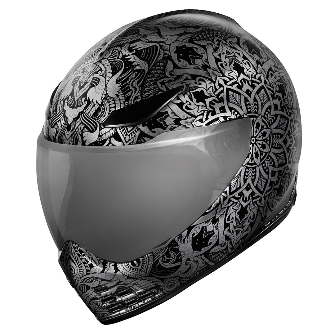 ICON Domain™ Gravitas Helmet Black - Front Left Side View
