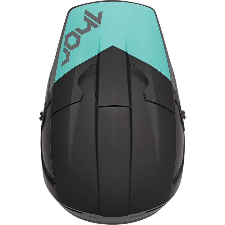 THOR Reflex Cube MIPS® Helmet Black/Mint - Top Down View