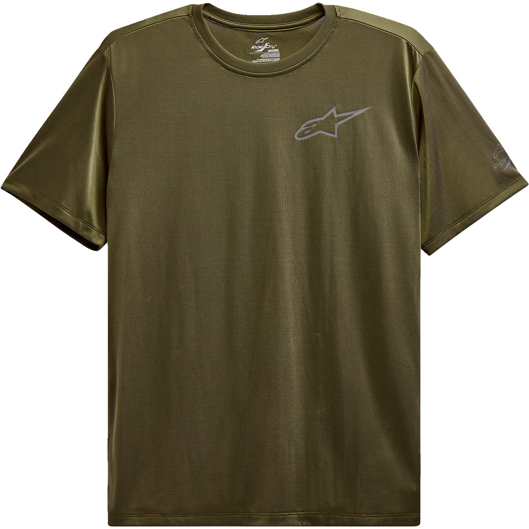 Alpinestars Pursue Performance T-Shirt Military Green - Front View