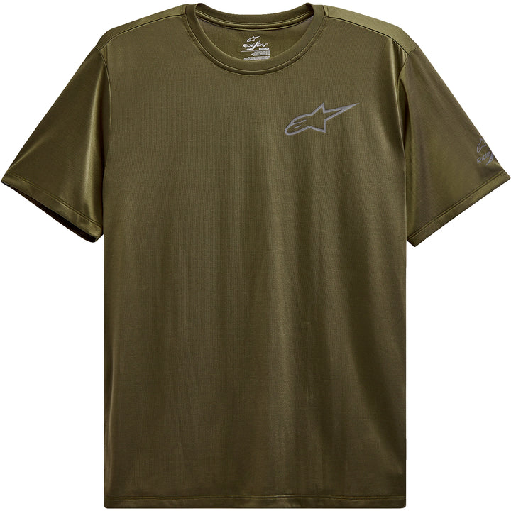 Alpinestars Pursue Performance T-Shirt Military Green - Front View
