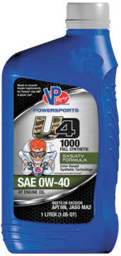 VP Racing U4-1000 0W40 SYNTHTIC 1L - Front View