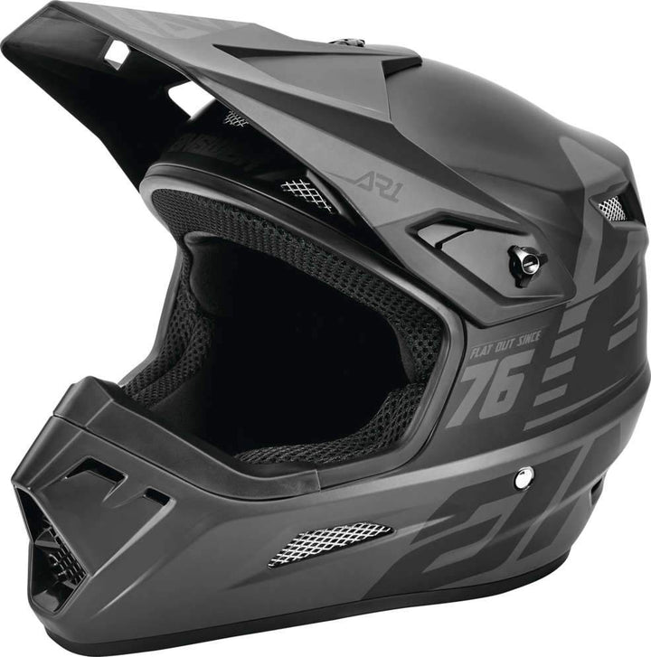 Answer AR1 Bold Off Road Helmet Matte Black - Front Left Side View