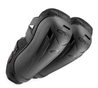 EVS Option Youth Elbow Guard - Black - Front Side View of Pair