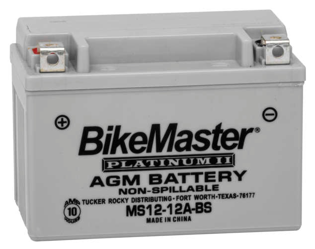 BikeMaster AGM Motorcycle Battery MS12-12A-BS BM