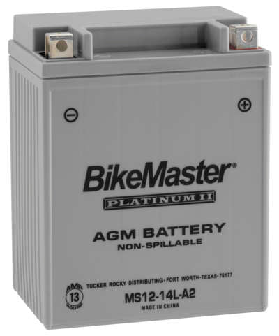 BikeMaster AGM Motorcycle Battery MS12-14L-A2 BM