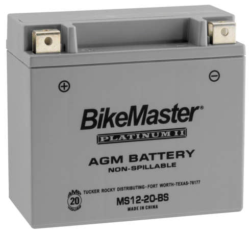 BikeMaster AGM Motorcycle Battery MS12-20-BS BM