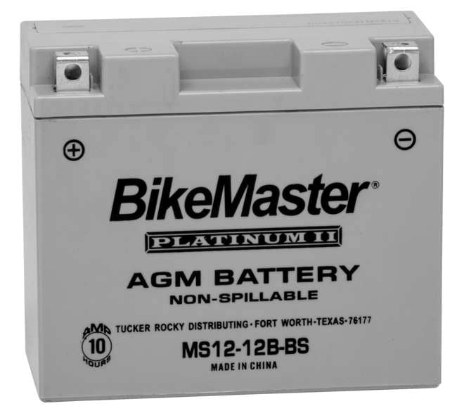BikeMaster AGM Motorcycle Battery MS12-12B-BS BM