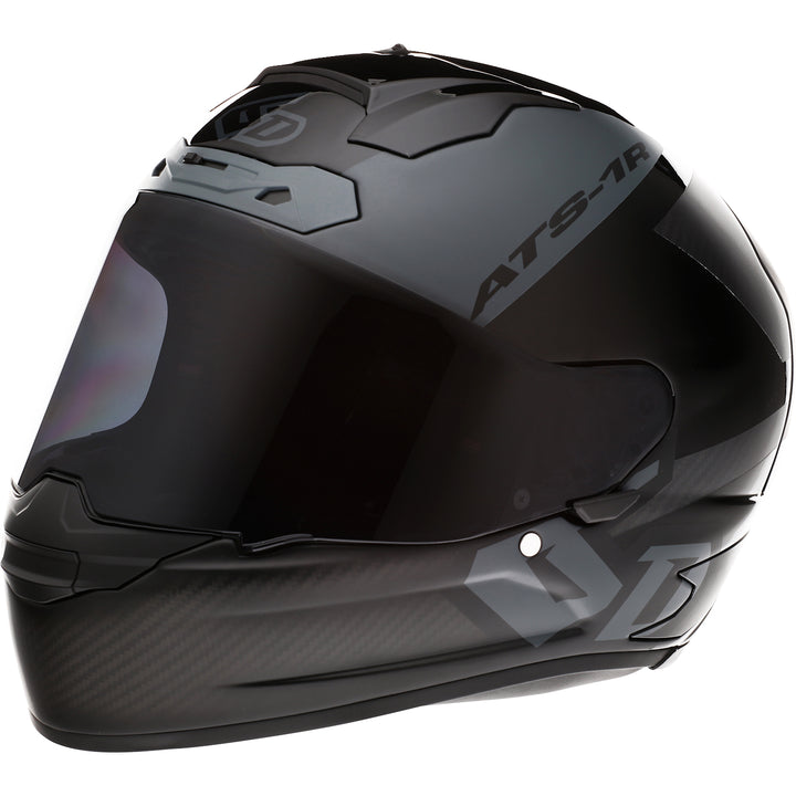 6D Helmets ATS-1R Wyman Helmet Black/Gray - Front Left Side View