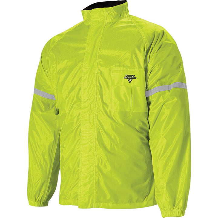 Nelson-Rigg Usa WP-8000 Weatherpro Rain Suit Black/Hi-Vis - Front View of Jacket Only