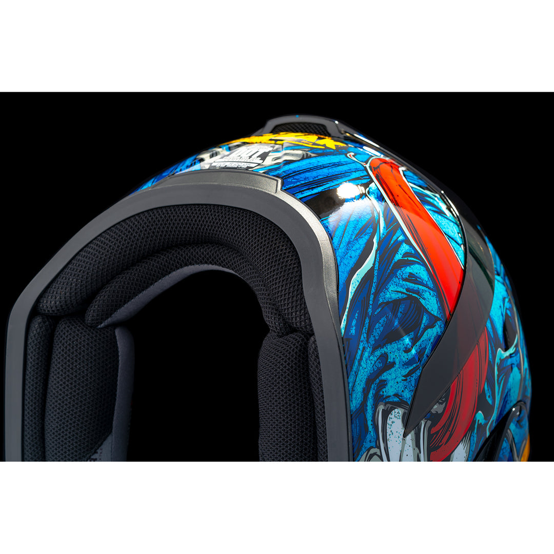 ICON Airform™ Brozak MIPS® Helmet Blue - Close-Up of Bottom Rear Details