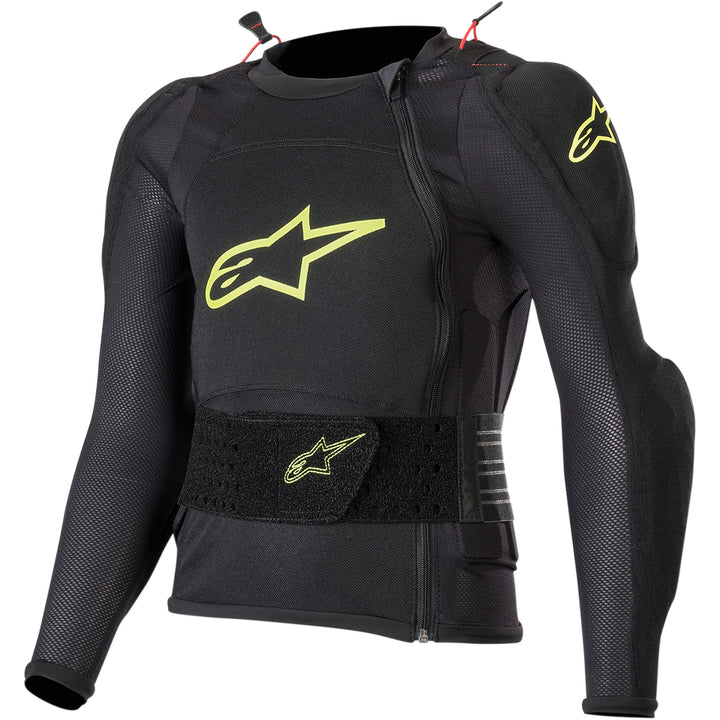 Alpinestars Youth Bionic Plus Jacket Black/Fluo Yellow - Front View