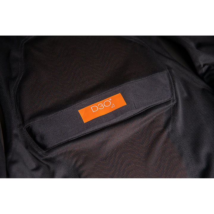 ICON Backlot Vest Black - Close-Up of Back Protector Insert Slot