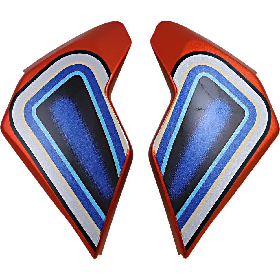 ICON Airflite™ Helmet Side Plates — El Centro Blue - Side View of Pair