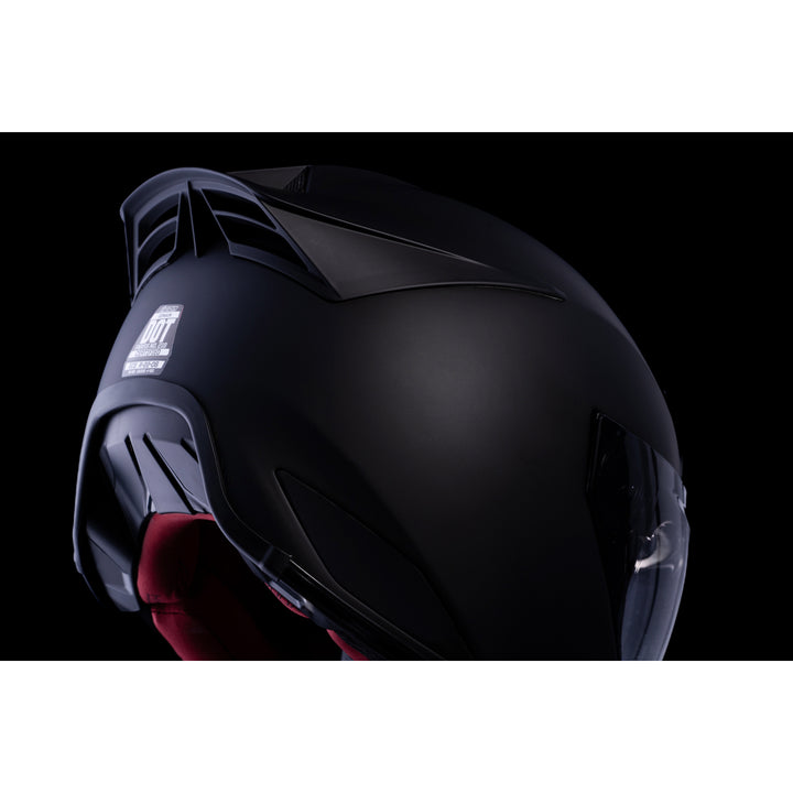 ICON Domain™ Cornelius Helmet Rubatone - Close-Up of Rear Right Side Details