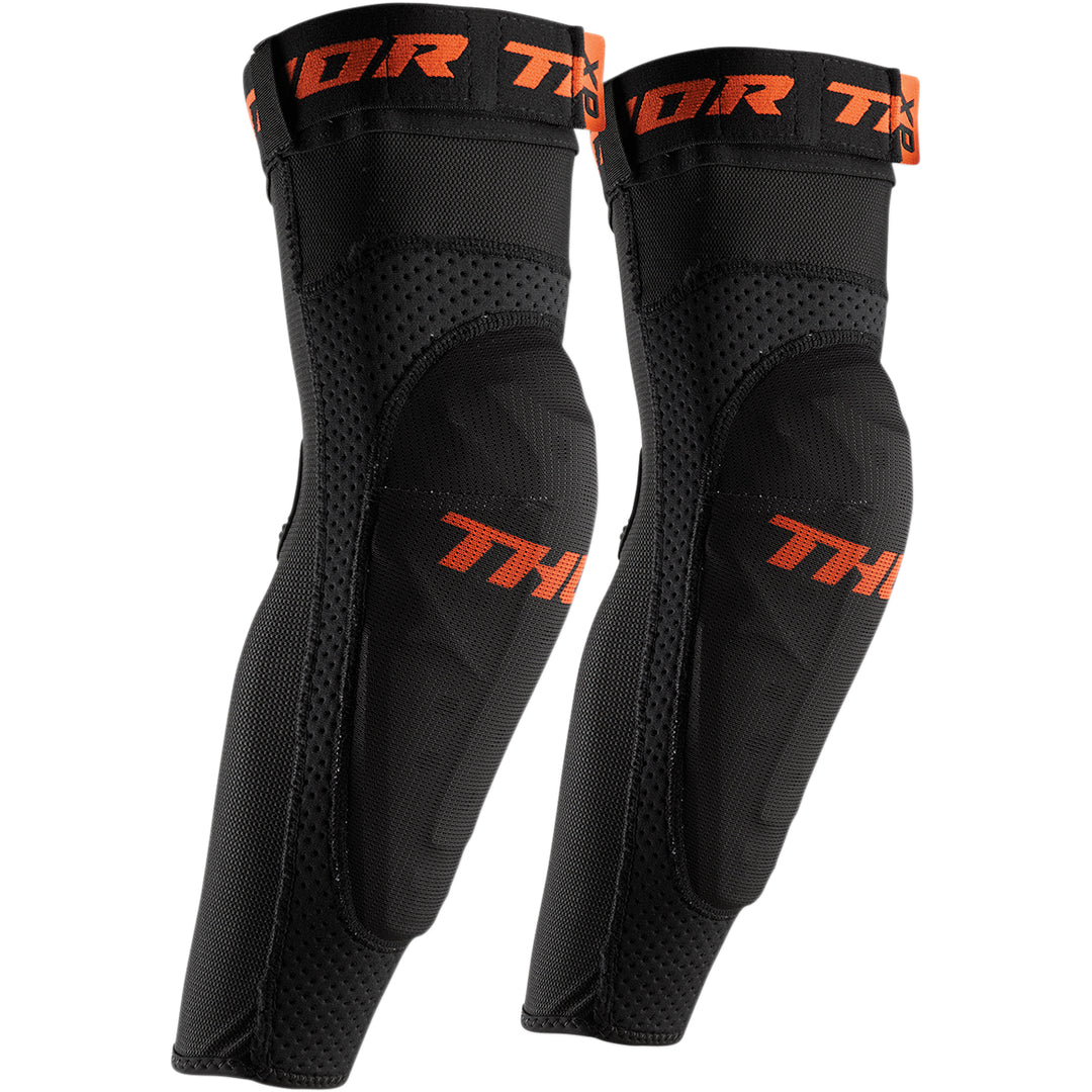 THOR Comp XP Elbow Guards Black - Front Side View