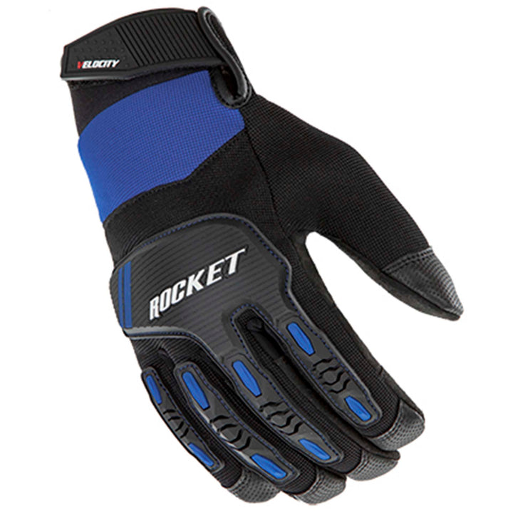 Joe Rocket Velocity 3.0 Glove Blue/Black - Back of Hand View