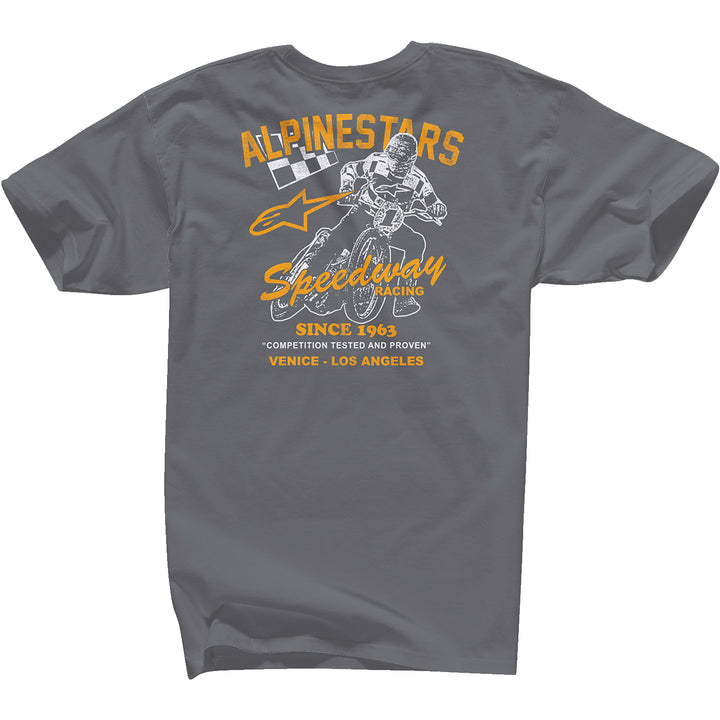Alpinestars Speedway T-Shirt Charcoal - Rear View