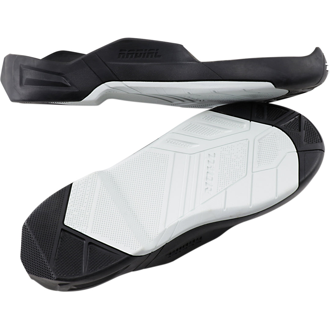 THOR Radial MX Boots White - Display View of Pair of Soles