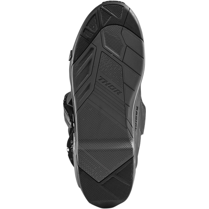 THOR Radial MX Boots Black - Sole View