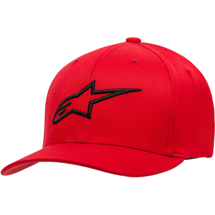 Alpinestars Ageless Curve Hat Red/Black - Front Side View