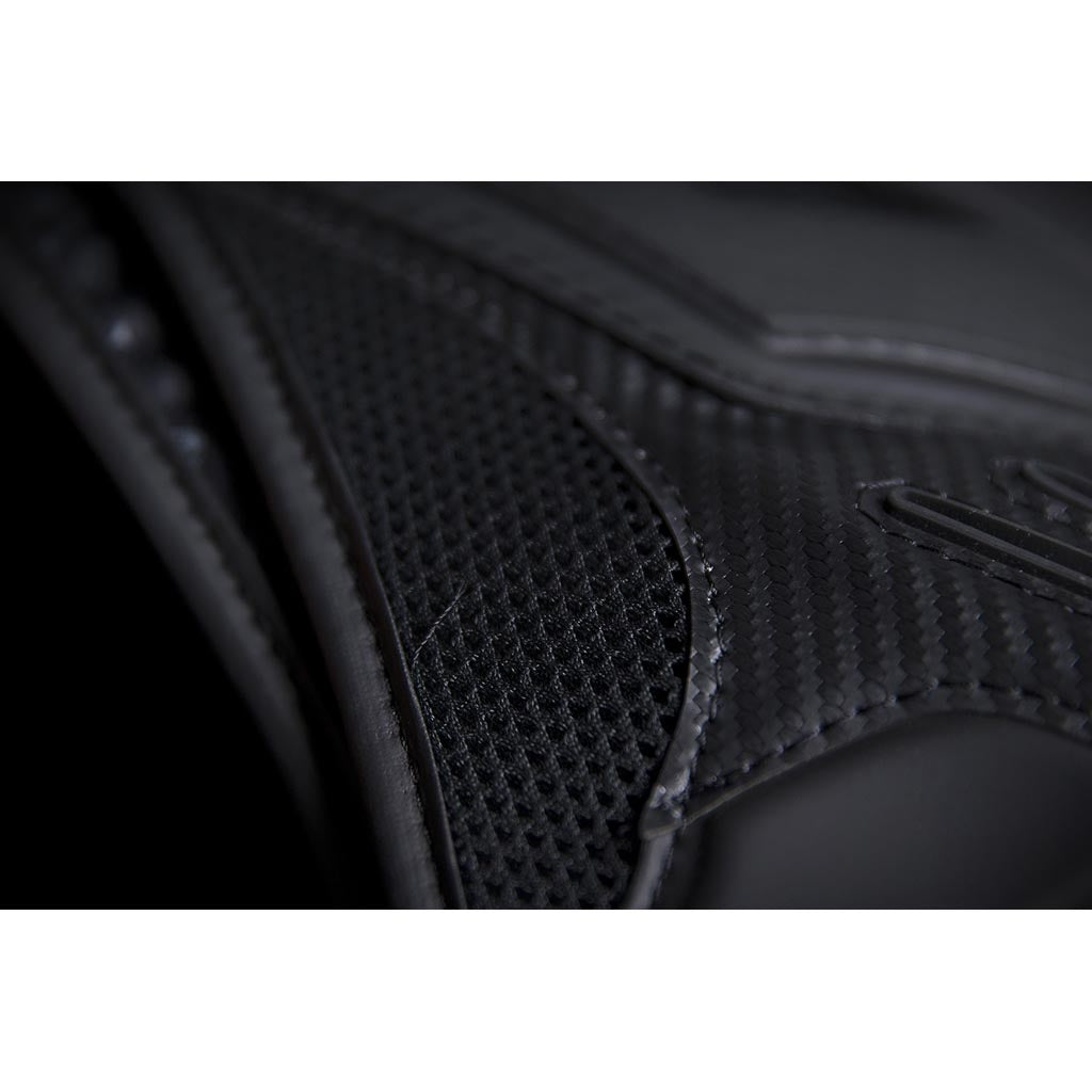 ICON Stryker Vest Stealth - Angled Close-Up of Mesh Material on Chest