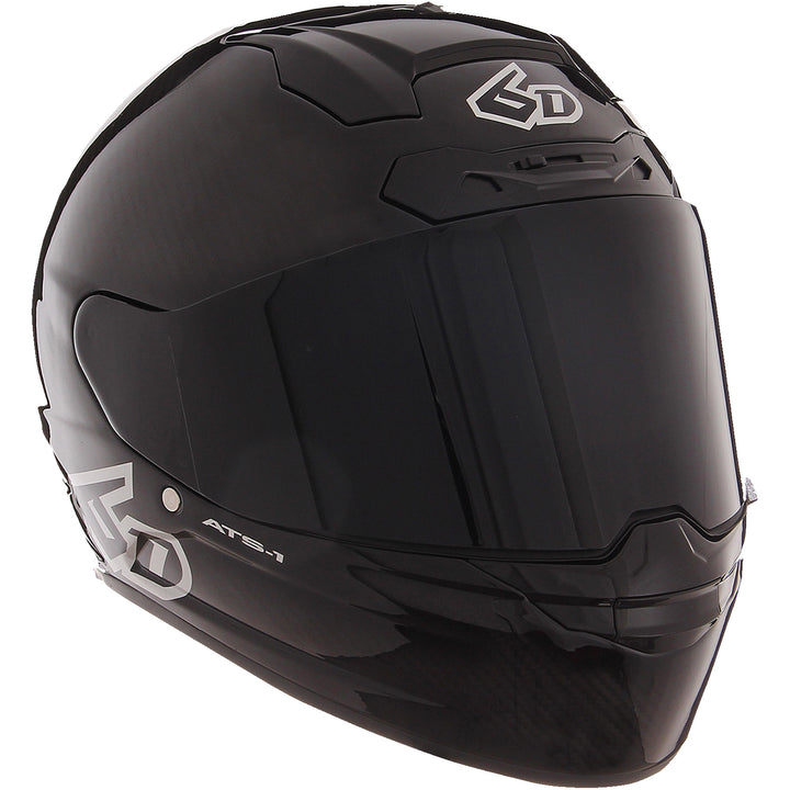 6D Helmets ATS-1R Solid Helmet Gloss Black - Front Right Side View