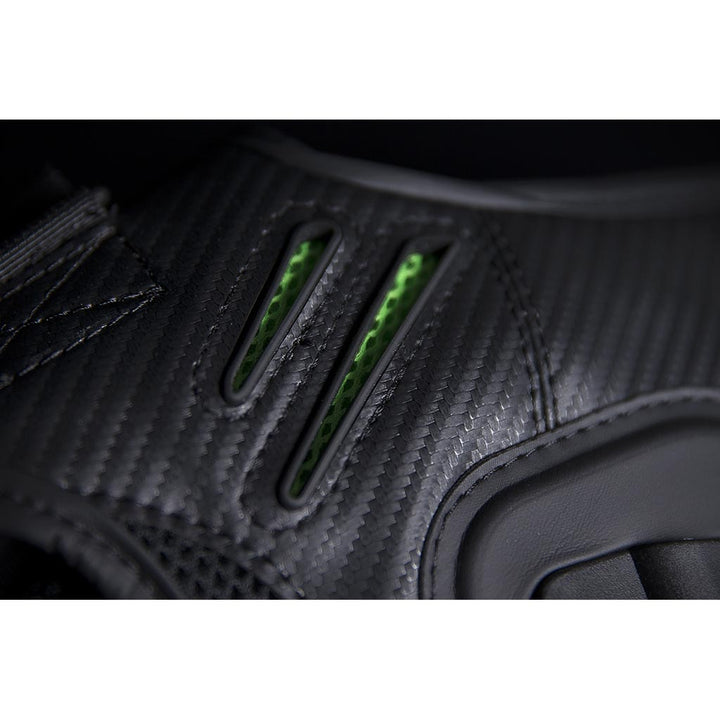 ICON Stryker Vest Green - Close-Up of Rear Shoulder Vents
