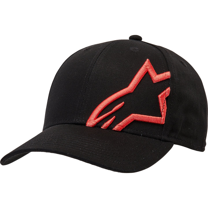 Alpinestars Corp Snap 2 Hat Black/Warm Red - Front Side View