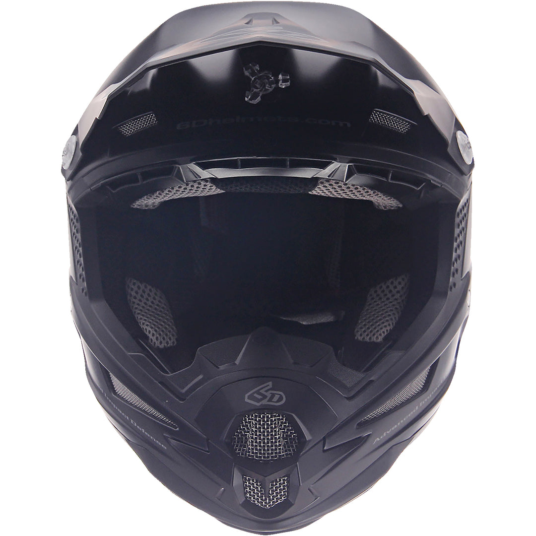 6D Helmets ATR-1 Solid Helmet Matte Black - Front View