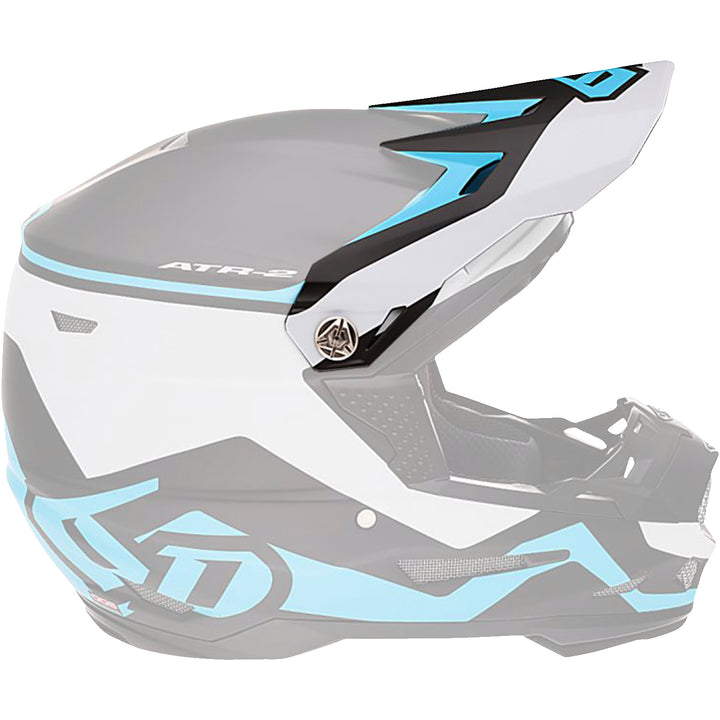 6D Helmets ATR-2Y Helmet Visor Drive/Cyan - Side View
