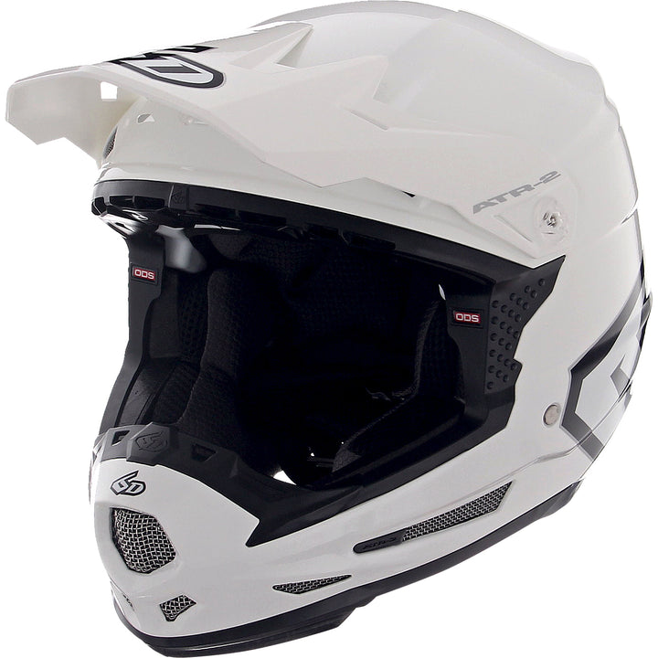 6D Helmets ATR-2Y Solid Youth Helmet Gloss White - Front Left Side View