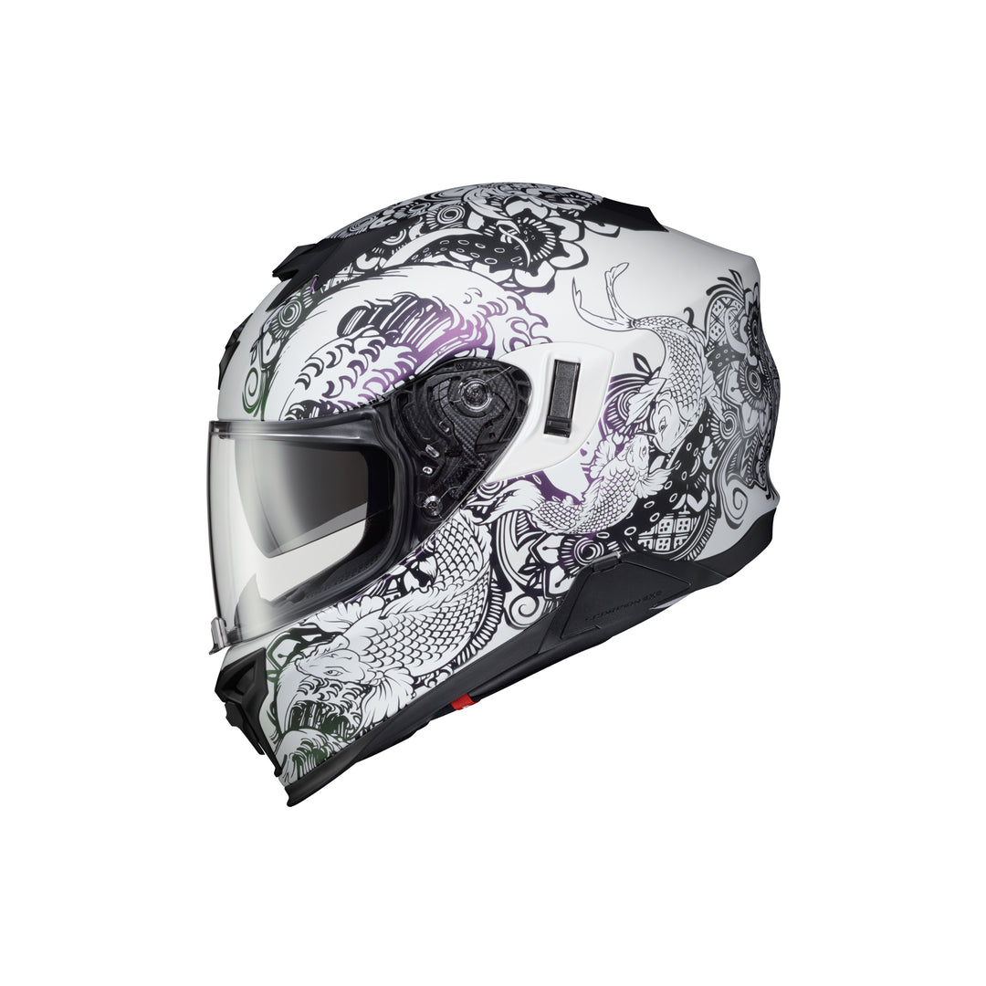 SCORPION EXO EXO-T520 Nama-Sushi Helmet White/Chameleon - Left Side View