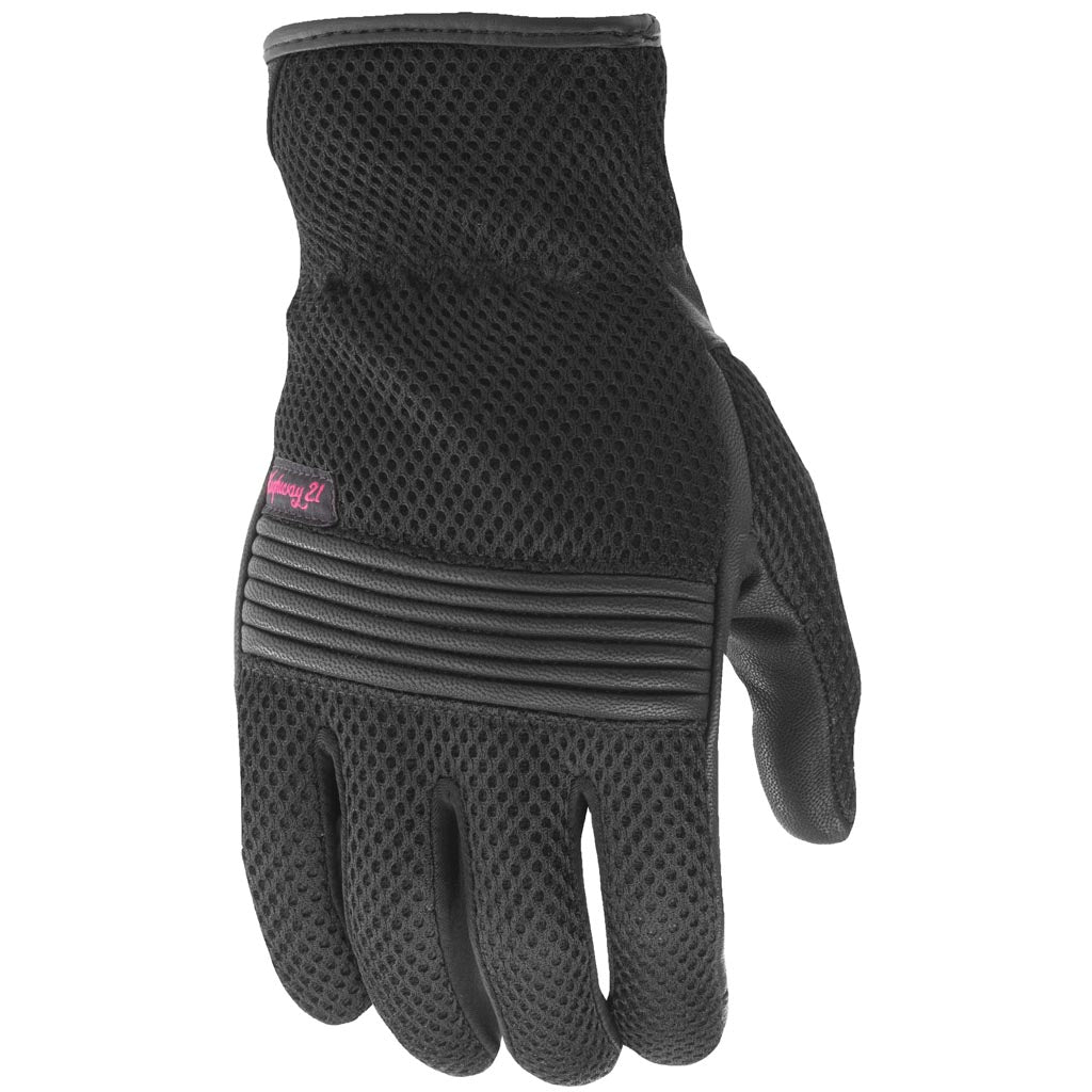 Highway 21 Turbine Women's Glove Black - Back of Hand View