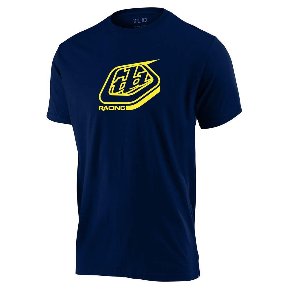 Troy Lee Designs Short Sleeve Tee Racing Shield Navy - Front View
