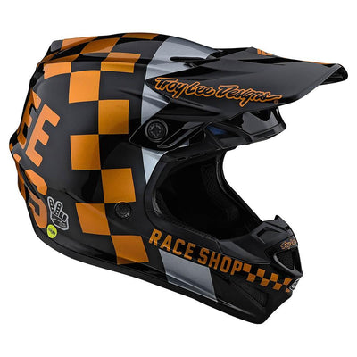 Troy Lee Designs SE4 Polyacrylite Helmet W/MIPS Checker Black / Gold