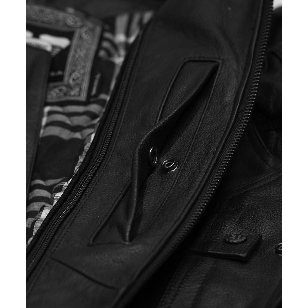 Highway 21 Gunner Jacket Black - Close-Up of Interior Pocket