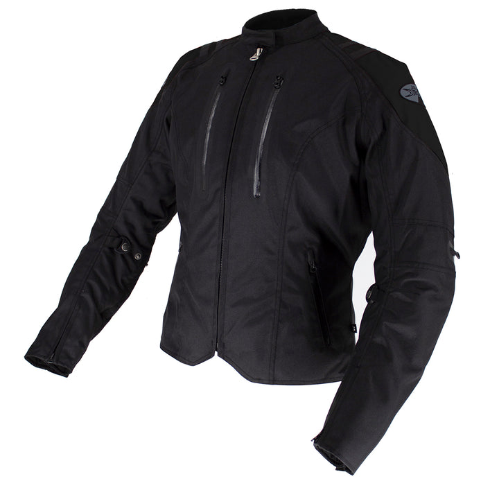 Joe Rocket Atomic Ltd Women's Jacket Black/Black - Front View