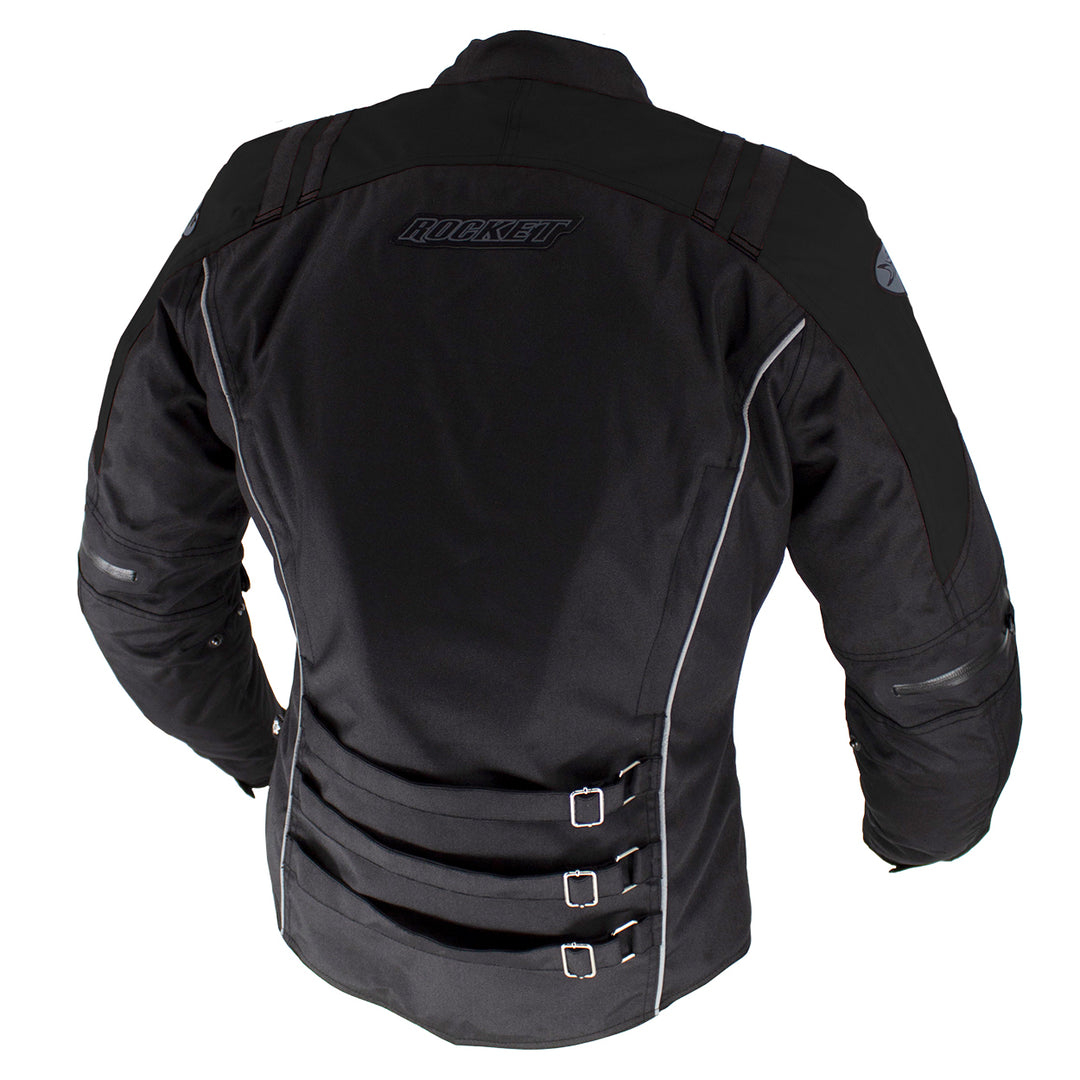 Joe Rocket Atomic Ltd Women's Jacket Black/Black - Rear View