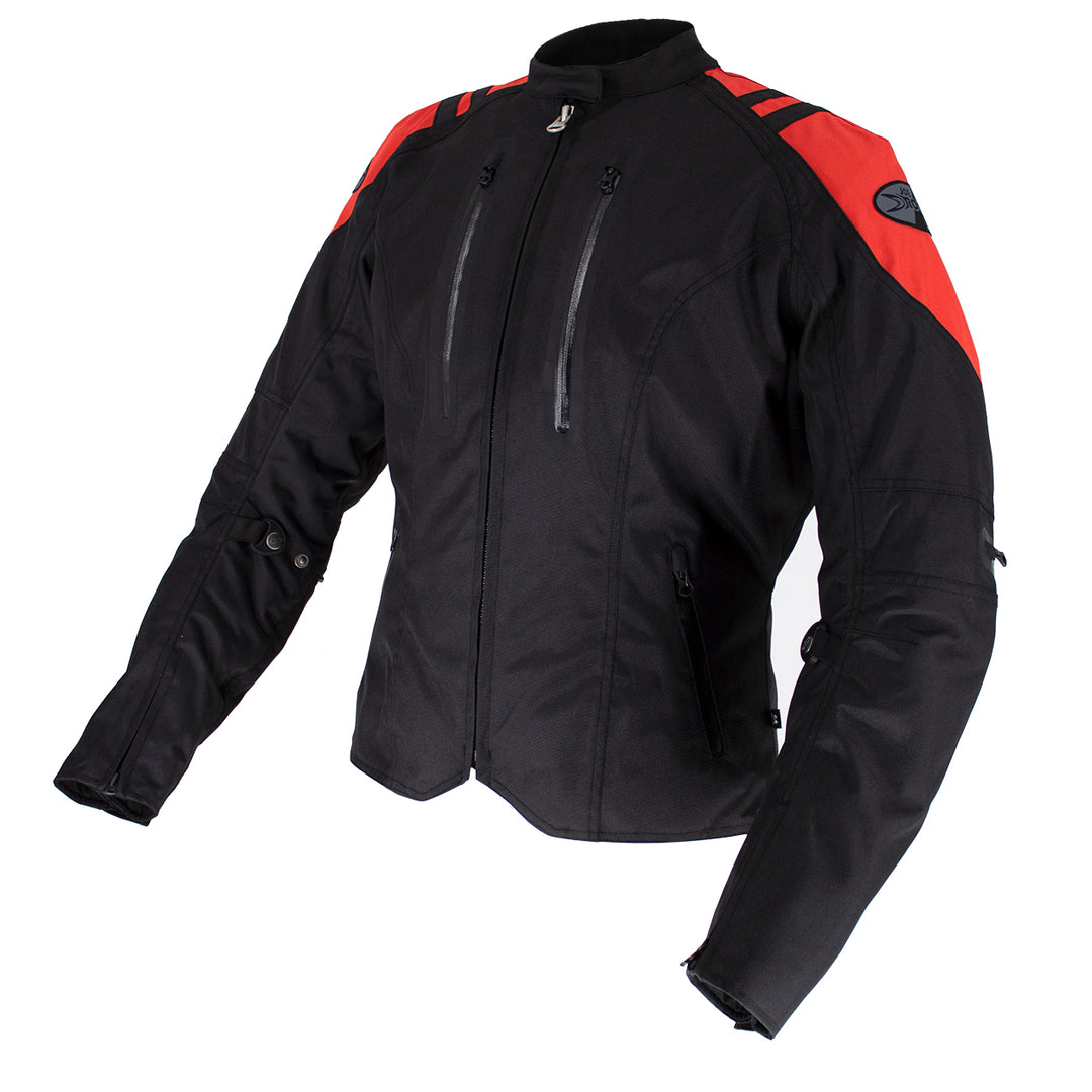 Joe Rocket Atomic Ltd Women's Jacket Black/Red - Front View