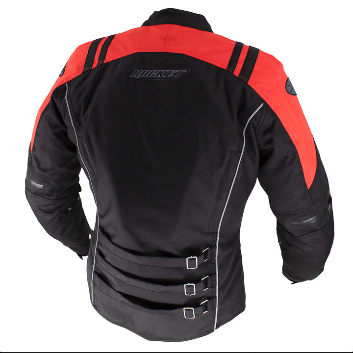 Joe Rocket Atomic Ltd Women's Jacket Black/Red - Rear View